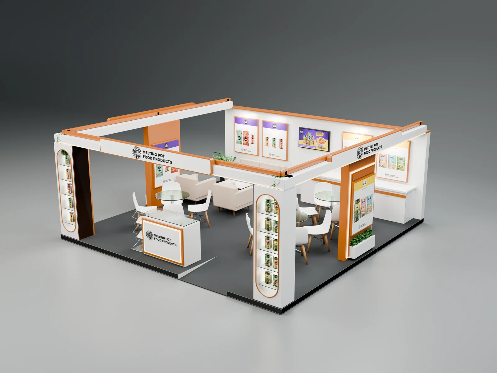 Original Lumian Studio 3D design for Melting Pot Food’s 6 by 6 metre arched pavilion