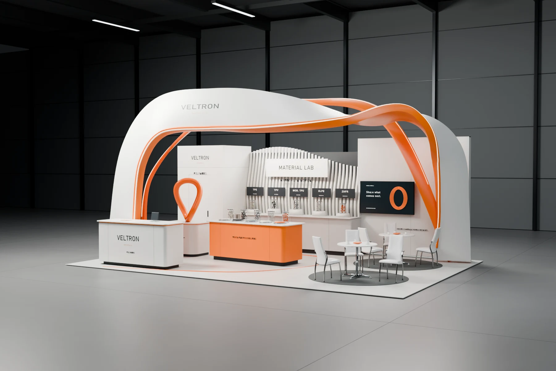 Lumian Studio exhibition stall design concept, shown as a 3D visualisation